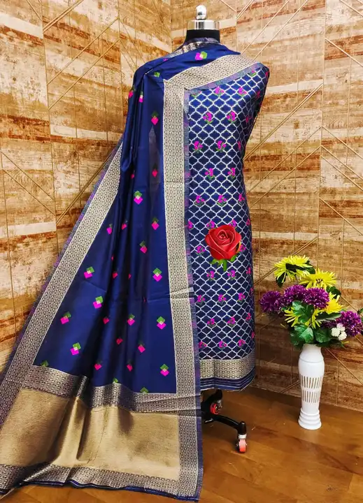 Banarasi suit uploaded by Z i silk fabrics on 3/21/2023