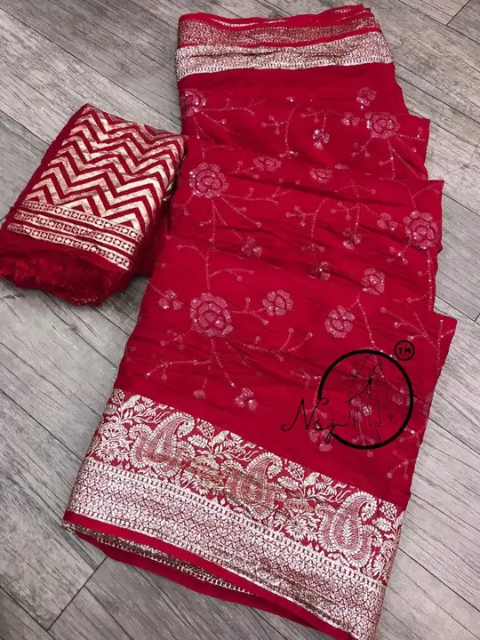 Presents RASYAN orgenza silk party wear Saree*
   
👉keep shopping with us 

🥰🥰Original product🥰 uploaded by Gotapatti manufacturer on 3/21/2023