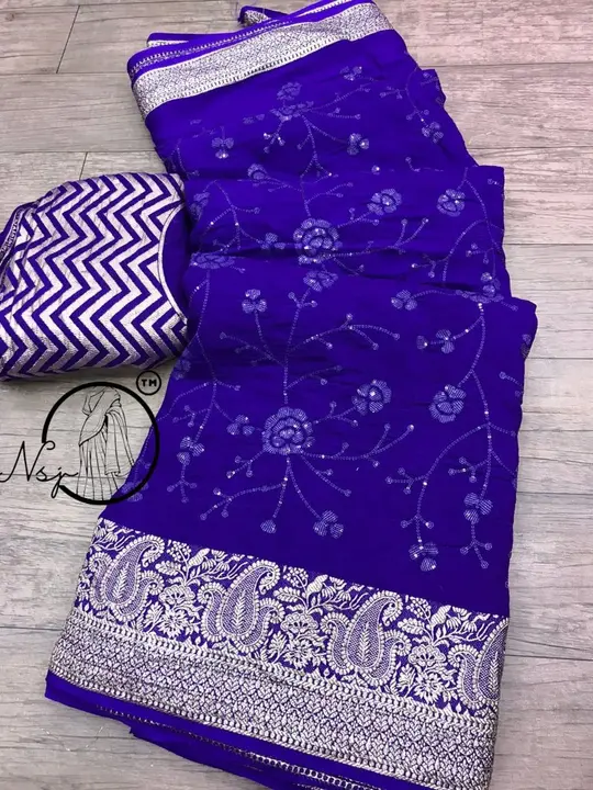 Presents RASYAN orgenza silk party wear Saree*
   
👉keep shopping with us 

🥰🥰Original product🥰 uploaded by Gotapatti manufacturer on 3/21/2023
