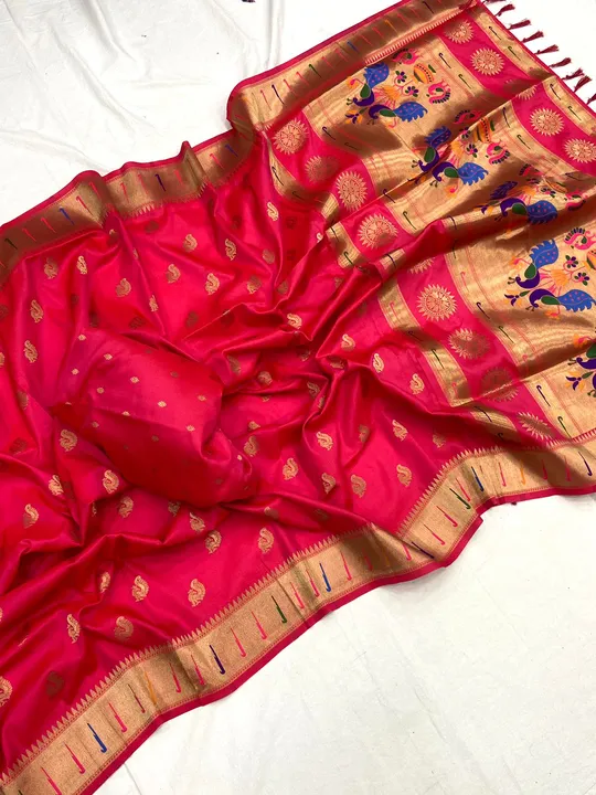 Fabric :- PETHANI SILK sarees

*Pure Kanchipuram sarees*

*Full weaving sarees*

Rate :- 1199/- Rs + uploaded by Fashion designer saree  on 3/22/2023