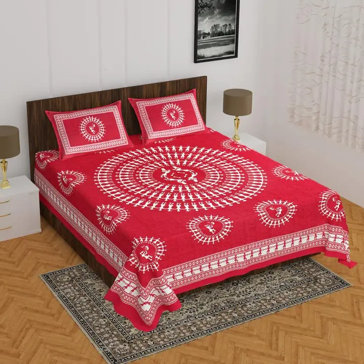Rajasthani design 1bedsheet  pillow cover uploaded by Jaipur prints  on 3/22/2023