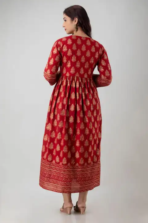 Women Printed Gown Kurti .. Size S to XXL  uploaded by Mangalam kurti on 3/22/2023