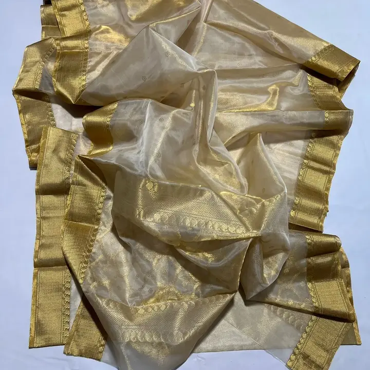 Chanderi handloom Puor tissue silk - uploaded by business on 3/22/2023