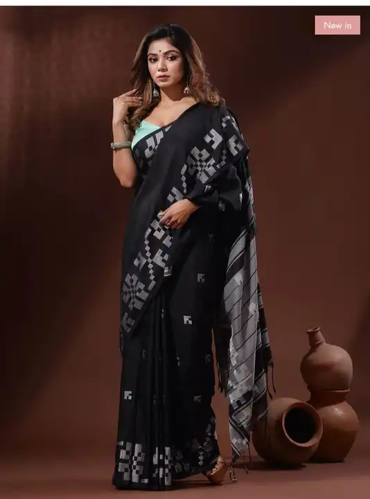 Handloom khadi cotton saree with blouse pieces  uploaded by Sujata saree cantre on 3/22/2023