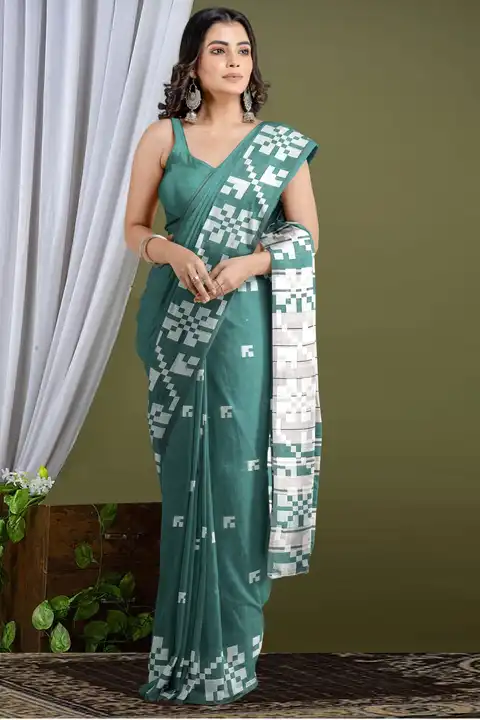 Handloom khadi cotton saree with blouse pieces  uploaded by Sujata saree cantre on 3/22/2023