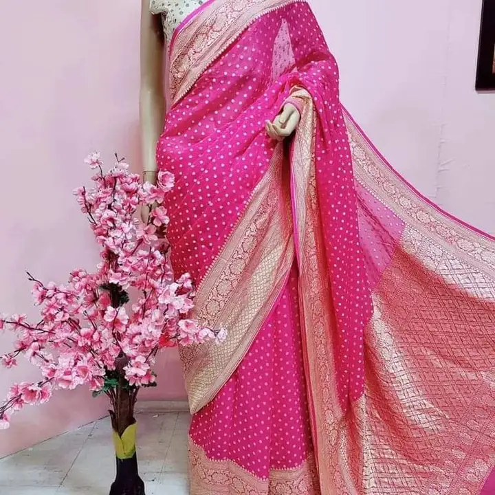 Premium Soft Semi Gorget Silk Dyeble Floral Desgine Bridal Saree  uploaded by G.N.S. on 3/22/2023