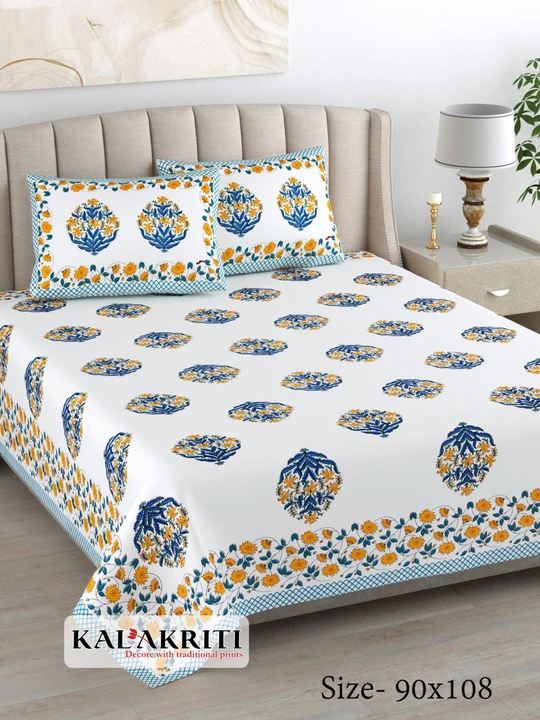 Premium king size bedsheets 90*108 inches  uploaded by COPPVILLA - The art and craft store on 3/22/2023