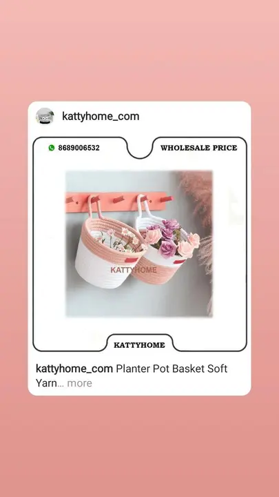 Kattyhome Plant Rope Basket / plant Pot uploaded by business on 3/22/2023