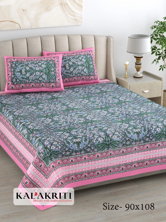 Premium king size bedsheets 90*108 uploaded by COPPVILLA - The art and craft store on 3/22/2023