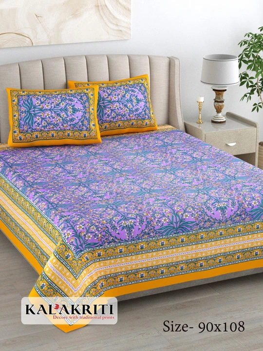 Premium king size bedsheets 90*108 uploaded by COPPVILLA - The art and craft store on 3/22/2023