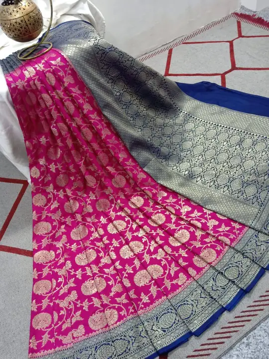 Banarasi Semi Georgette Katan Silk uploaded by Thizarat fabrics on 3/22/2023