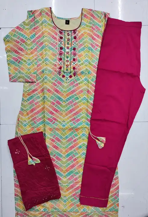 Kurti with pant and dupatta uploaded by Nidhi fashion on 3/22/2023