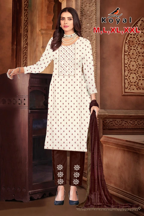 Kurti with pant and dupatta uploaded by business on 3/22/2023