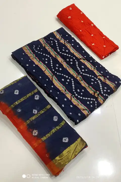 Bandhini Hand Tied Dress Materials  uploaded by L & S GOODS CO on 3/22/2023