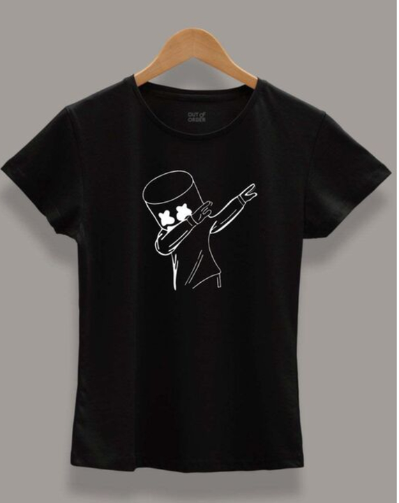 Women black colour tshirt for women unique design with great quality  uploaded by A.R Fashion? on 3/22/2023