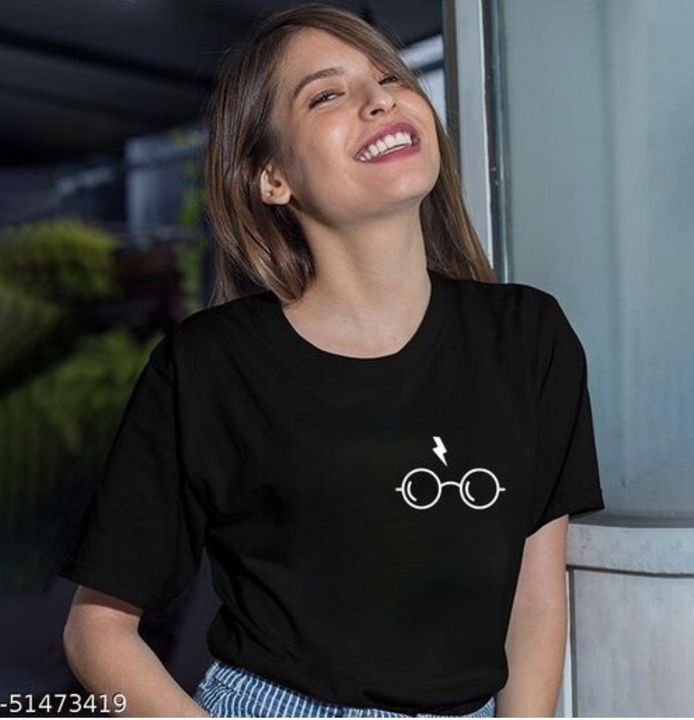 Women black colour tshirt for women unique design with great quality  uploaded by A.R Fashion? on 3/22/2023