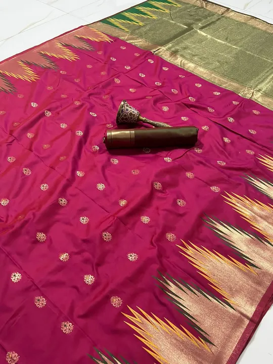 Super hit
Pure silk sarees


Fabric=pure heavy silk
Zari  with heavy Minakari TEMPLE BIG BODER weavi uploaded by Divya Fashion on 3/22/2023
