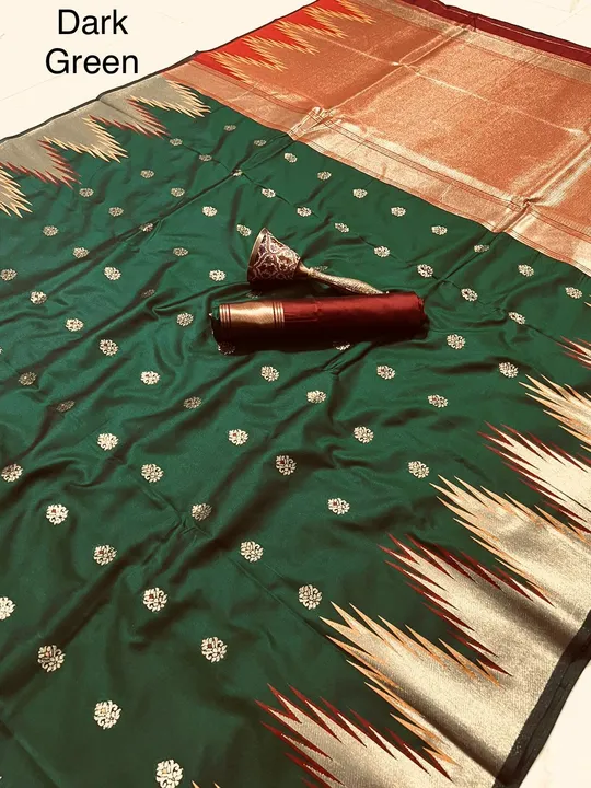 Super hit
Pure silk sarees


Fabric=pure heavy silk
Zari  with heavy Minakari TEMPLE BIG BODER weavi uploaded by Divya Fashion on 3/22/2023