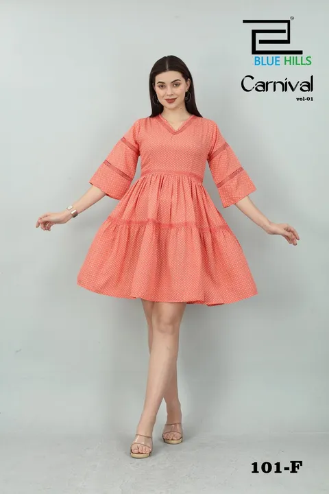 #BLUE HILLS 
Presents 
*CARNIVAL*

Fabric- BSY Polyester 

Length- 37

With cotton lace pattern

Siz uploaded by Agarwal Fashion  on 3/22/2023