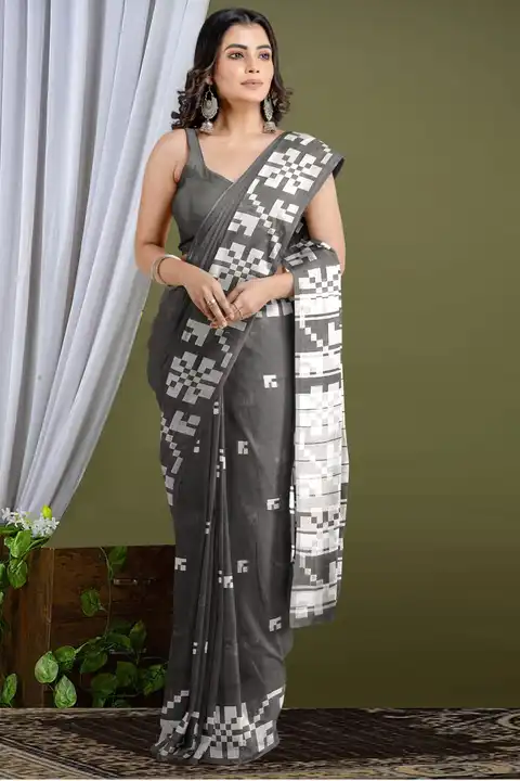 Handloom khadi cotton saree with blouse  uploaded by Sujata saree cantre on 3/22/2023
