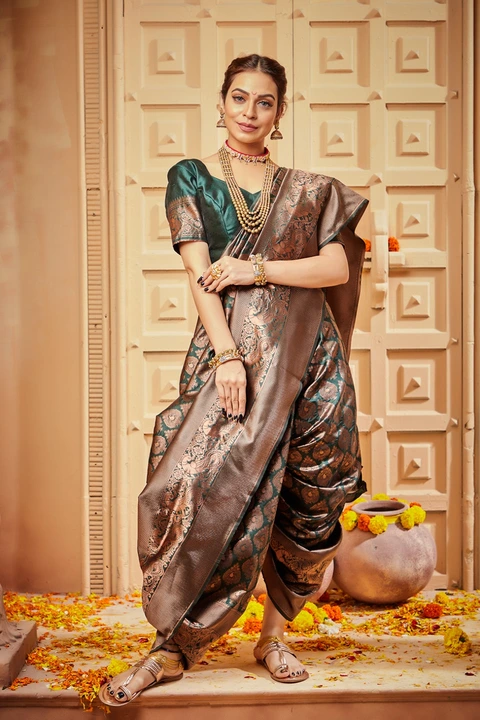 Because silk saree uploaded by Dhananjay Creations Pvt Ltd. on 3/22/2023