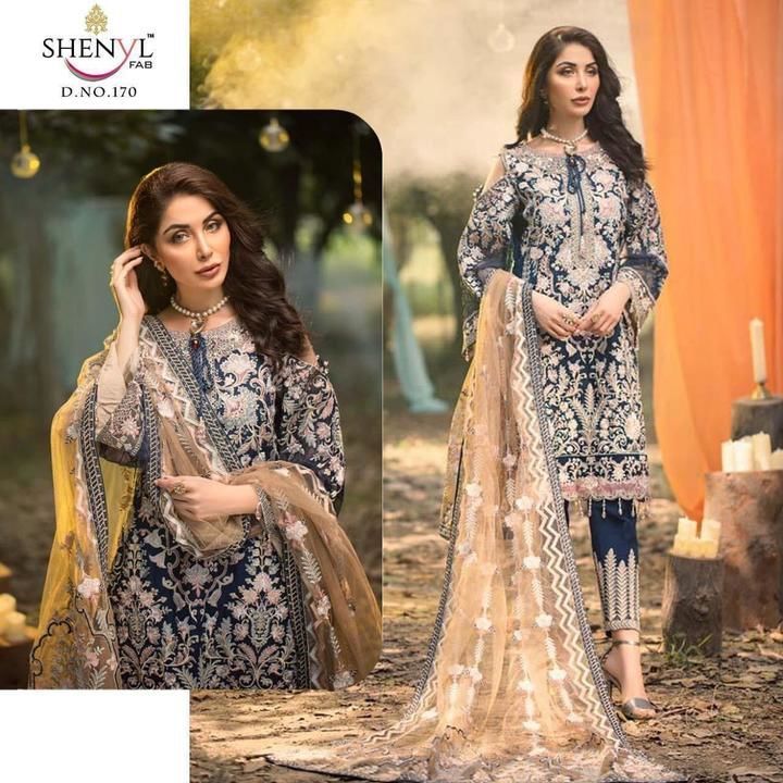 Post image 🙏🏻Dear
        Sir/Madam...
Thanks for your support.🤗
🎁Today  *SHENYL FAB.* *hitting market again with exclusively trending series of pakistani *concepts*

 🌲* SHENYL SINGLE HITT COLLECTION *🌲
💞  *Desings No   170*💞

   Premium collection 
     

      👇🏻Fabric details 👇🏻

👗 Top : Fox Jorjet   Heavy Embroidery&amp;Diamond Work

👖Bottom inner- Heavy Dull Shantun 

🔺Dupatta : Heavy Net Heavy embroidery

🔻Price : 💸 *1350/-*

❤1 Hitt Collectoin 

🚶🏻🚶🏻🏃🏼🏃🏼🏃🏼Hurry up...
📦LIMITED STOCK 📦
Delivery.   *Ready to Ship*