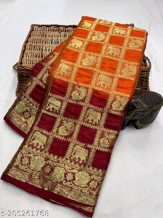 Hand dyed hathi more design saree uploaded by Shruti Bandhani  on 3/22/2023
