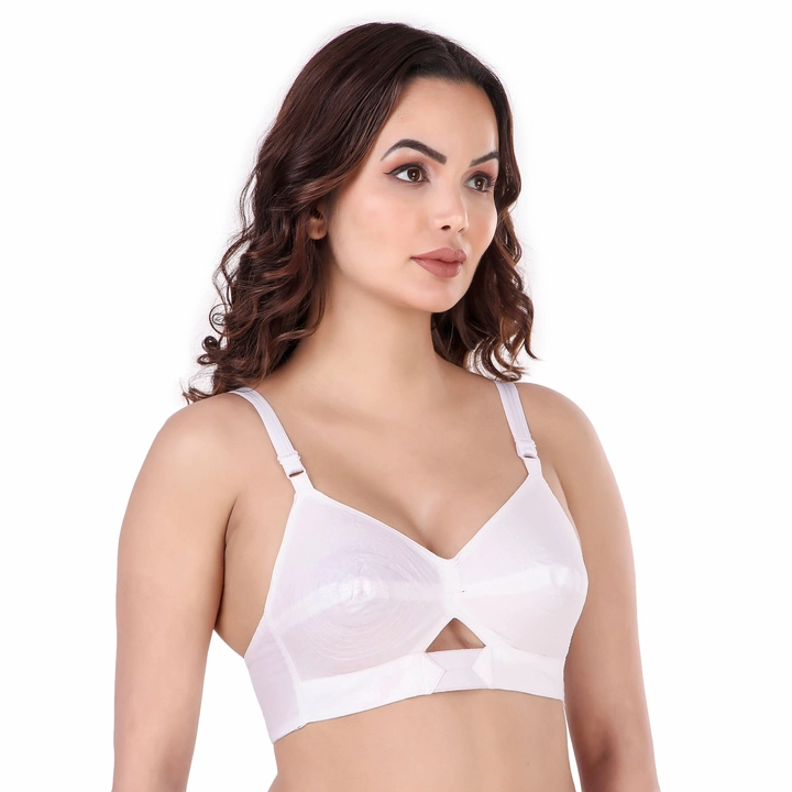 Cotton bra , centre lastic bra ,everyday bra , white bra  uploaded by Curvze Enterprises on 3/22/2023