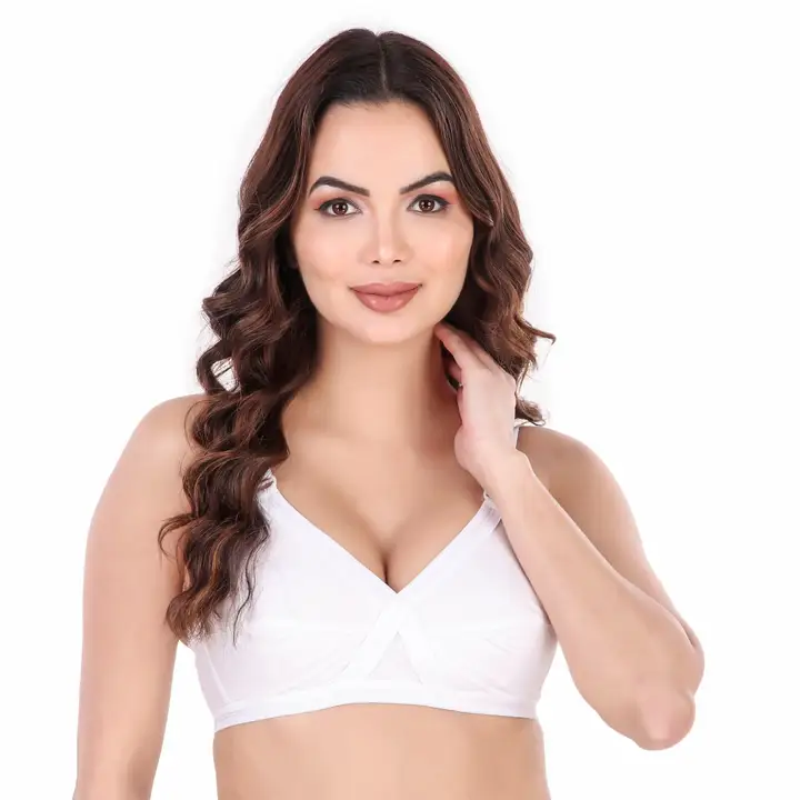Cross bra ,white bra ,cotton bra ,everyday bra  uploaded by Curvze Enterprises on 3/22/2023