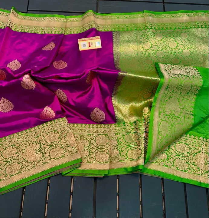 Handloom pure katan silk saree uploaded by Zainab fashion on 3/22/2023