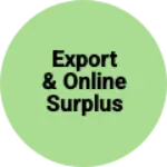 Business logo of EXPORT & ONLINE SURPLUS GARMENTS
