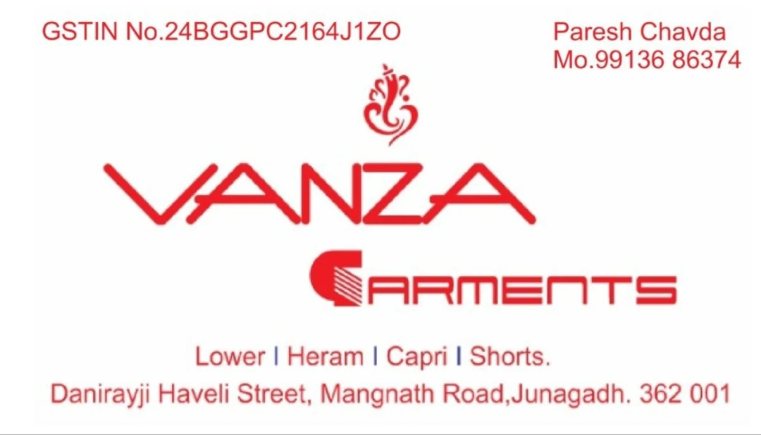 Shop Store Images of Vanza garments