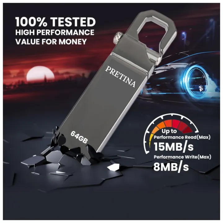 PRETINA 64 GB Pendrive Availble uploaded by Parin Enterprise  on 5/31/2024