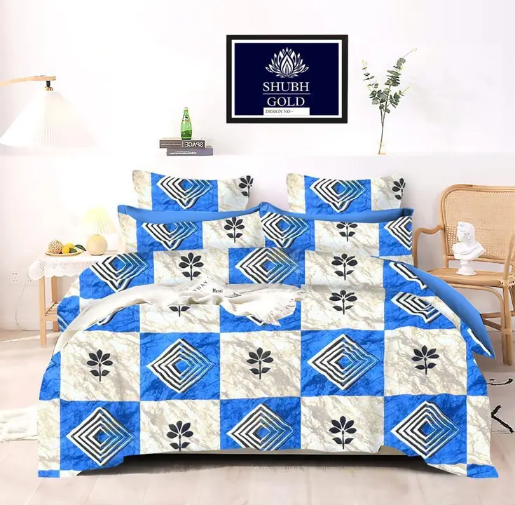 Khadhi double bed sheet with 2 pillow  uploaded by G s industries on 3/23/2023