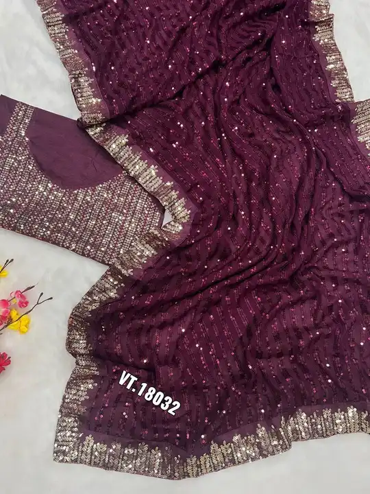 🔊BEAUTIFUL COLOR IN PREMIUM SEQUINS SAREE COLLECTION

*👇DETAILS 👇*


*SAREE FABRIC :* Soft George uploaded by Vishal trendz 1011 avadh textile market on 3/23/2023