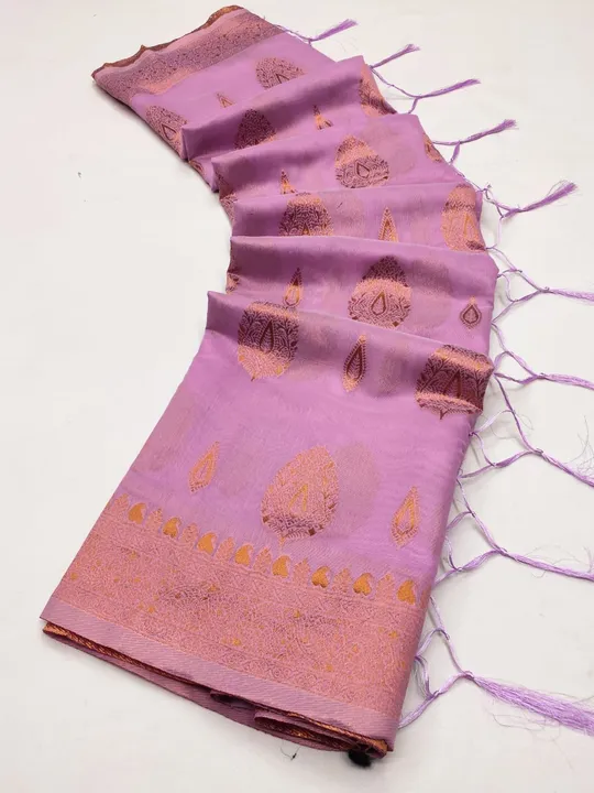 Women's Bengal Soft Dhakai Jamdani Cotton Saree With Blouse Whole Body Design ( Lavender ) uploaded by Manasvi Enterprise on 3/23/2023