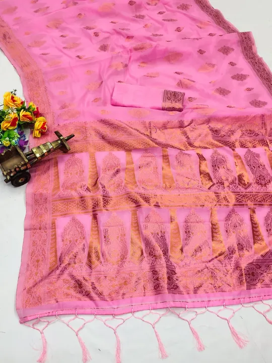Women's Bengal Soft Dhakai Jamdani Cotton Saree With Blouse Whole Body Design ( Light Pink ) uploaded by Manasvi Enterprise on 3/23/2023