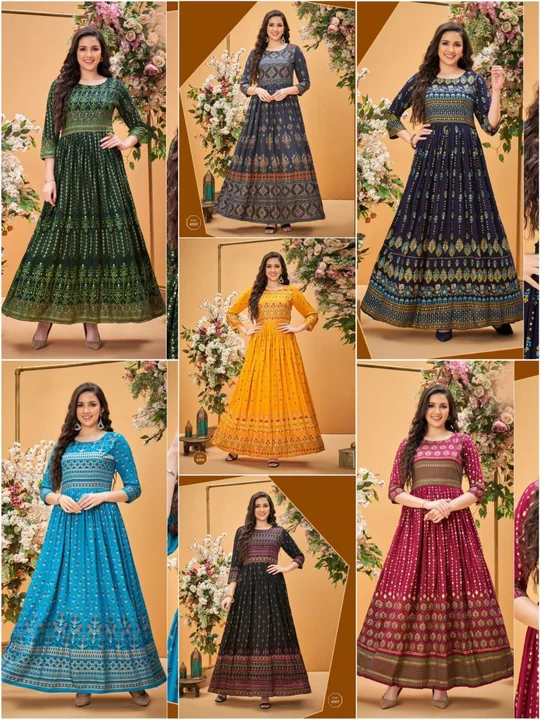 Post image *(T1903)*

_Long Anarkali Stitched with Matching Dupatta_

*Fabric:* 14 Kg Rayon Print 

*Dupatta*: Cotton Mal with Box Print and Pom Pom Border 

*Size:*
L:40”
XL:42”
XXL:44”

Length:52”

*Price*:1099+ship*


Weight 580gram

Singles Available