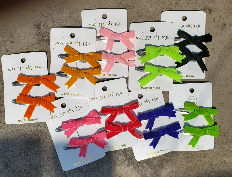 Velvet tick tack clips  uploaded by Hair accessories by nisha on 3/23/2023