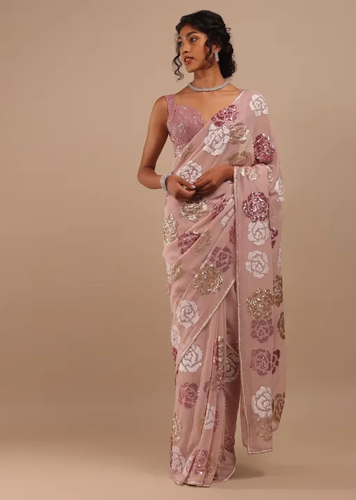 *_NEW PARTY WEAR  GEORGETTE WITH MULTI SEQUANCE EMBROIDERY WORK SAREE WITH WORK BLOUSE🚀 *_

 uploaded by 🔥 S&S TEX WOLD 🔥 on 3/23/2023
