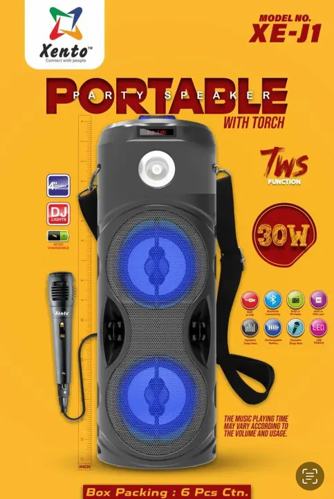PORTABLE 30W XE-J1 Speaker  uploaded by VERMA MOBILE CARE on 3/23/2023