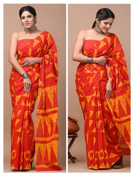 

*New collection cotton saree*
Cotton saree with blouse
Cotton sa uploaded by business on 3/23/2023