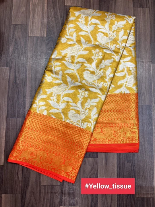 Tissue saree uploaded by Fashion designer saree  on 3/23/2023