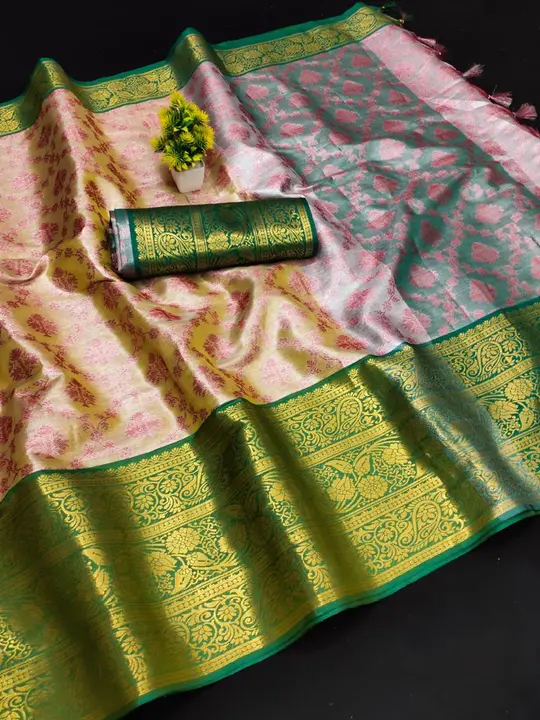 Soft Banarasi Tussar Silk Saree With Beautiful Gold Zari Weaving ( Maroon ) uploaded by Manasvi Enterprise on 3/23/2023