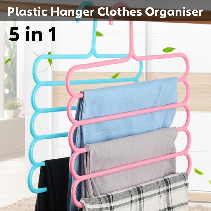 1688 Multipurpose Multi-Layer 5-in-1 Plastic Hanger Clothes Organiser uploaded by DeoDap on 3/23/2023