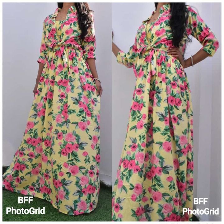 *BFF* 

*Sadabar Dress*💞
Smocking with shirt

Fabric Reyon *GOOD QUALITY*👌

*Size free up to 36*

 uploaded by business on 2/28/2021