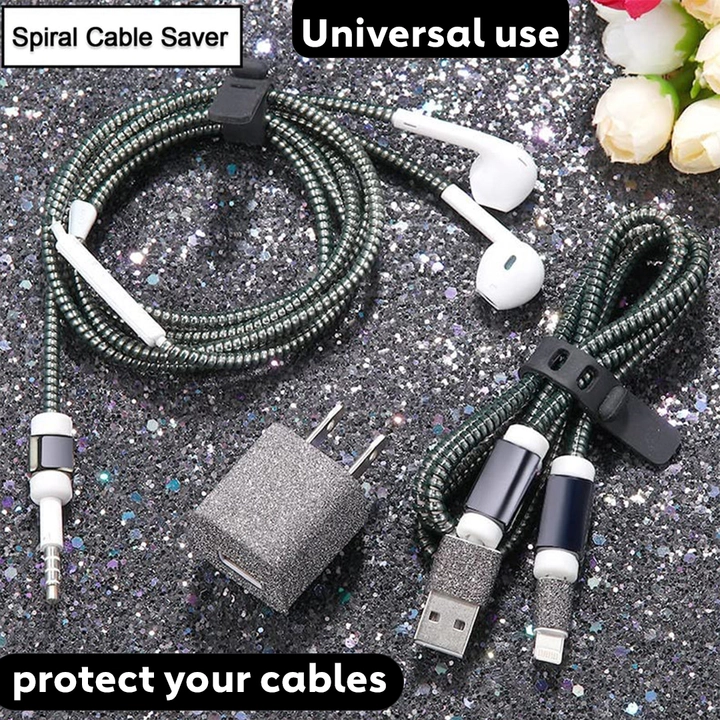 6011 Metallic Finish Cable Spiral Protector/Wire Repair/Pet Cord Protector/Headphone Saver, Cable Wr uploaded by DeoDap on 3/23/2023