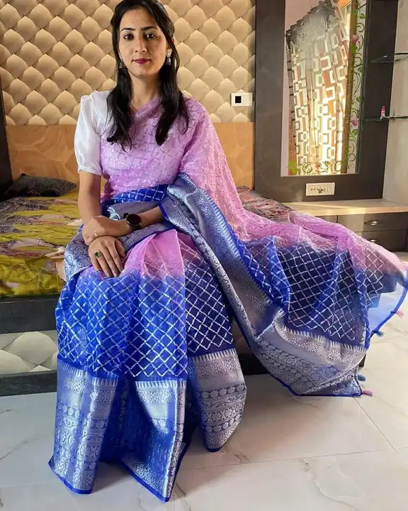 Orgenza saree uploaded by Maa Creation. on 3/23/2023