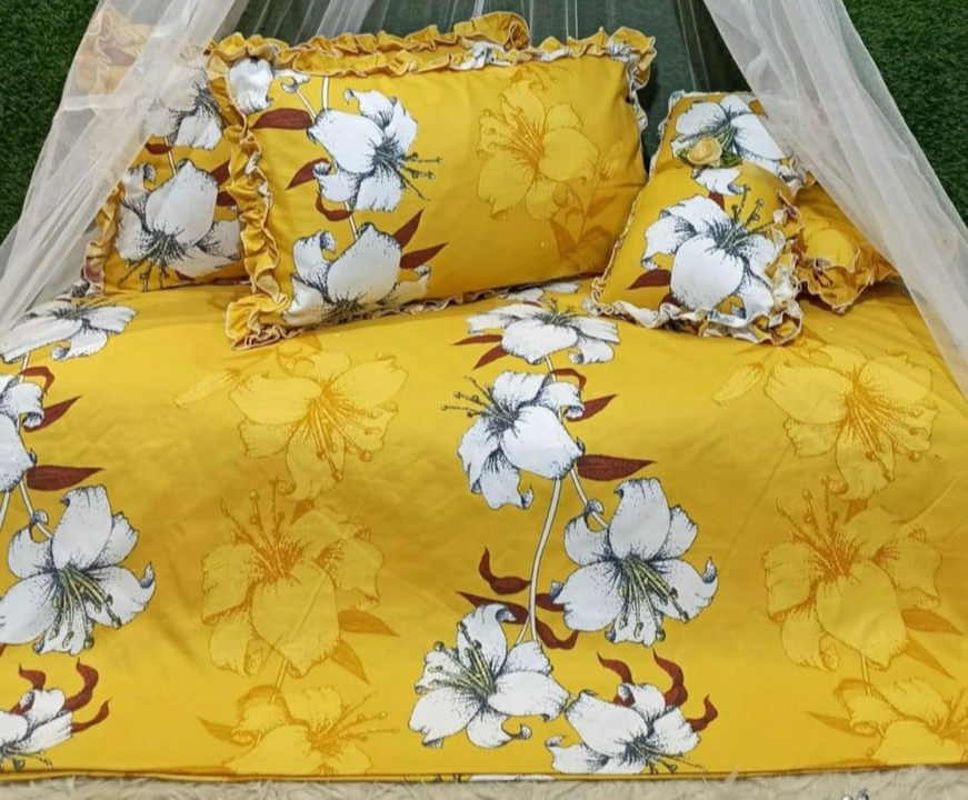 Cotton super soft gold fabric,frill bedsheet  oder only bulk quantity  uploaded by Amit Handicrafts on 3/23/2023