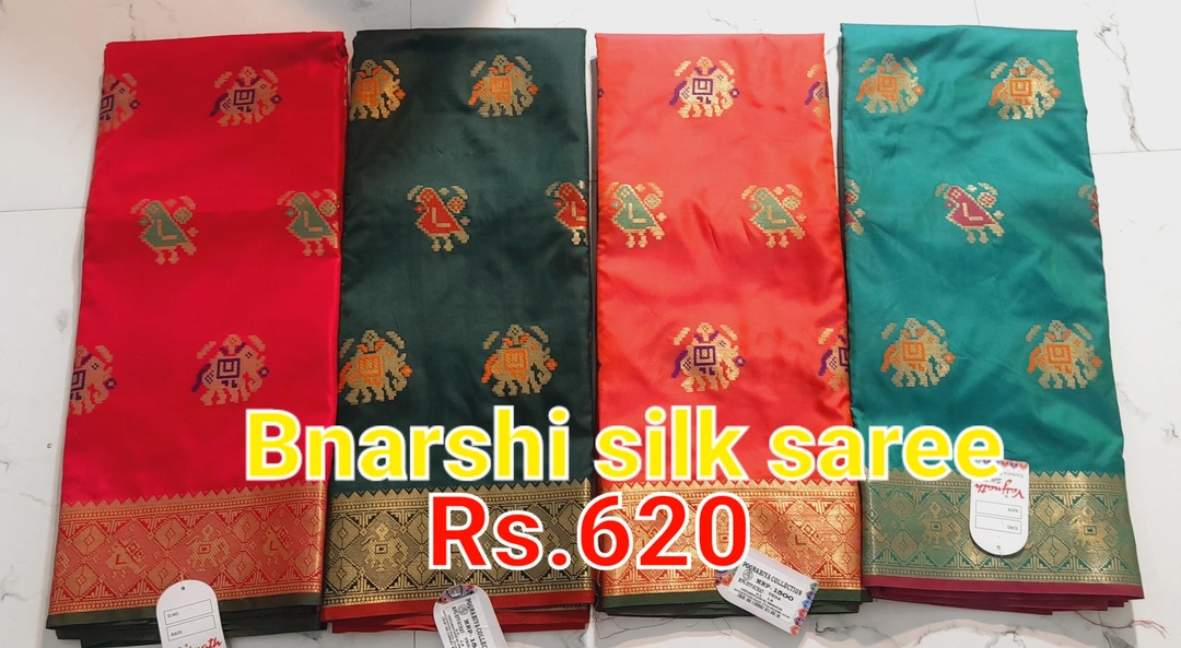 Bnarshi silk saree uploaded by Poorabiya collection on 3/23/2023